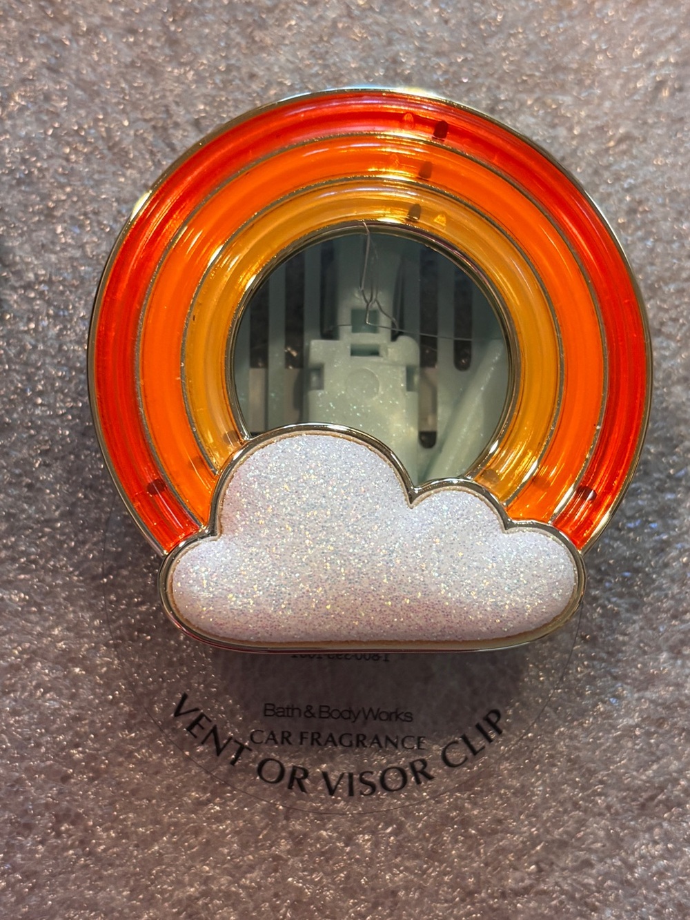 Bath & Body Works Glitter Cloud Rainbow Vent Clip - Orange & Yellow